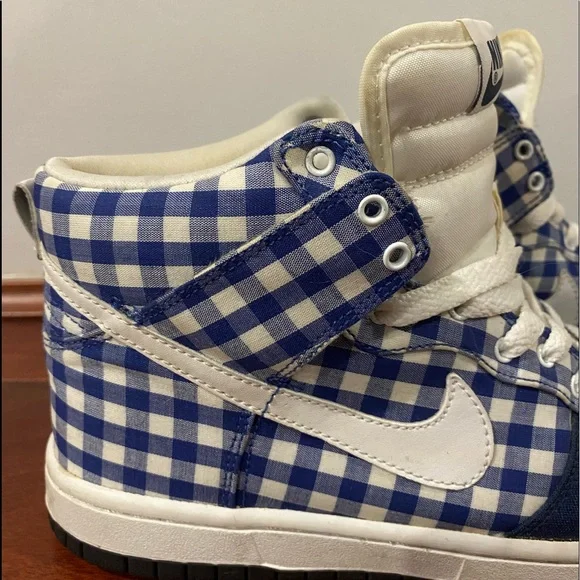 NIKE ‼️VINTAGE‼️DUNK HIGH SKINNY MIDNIGHT PLAID / Size 6 - Picture 3 of 10